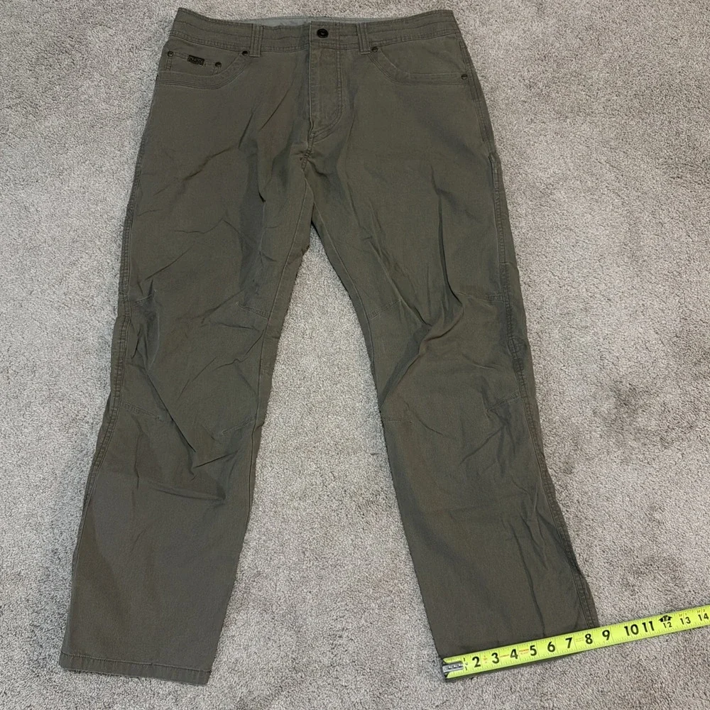 Kuhl Revolvr Pants Mens 36x32 Olive Grey Vintage Patina Dye Stretch Outdoor